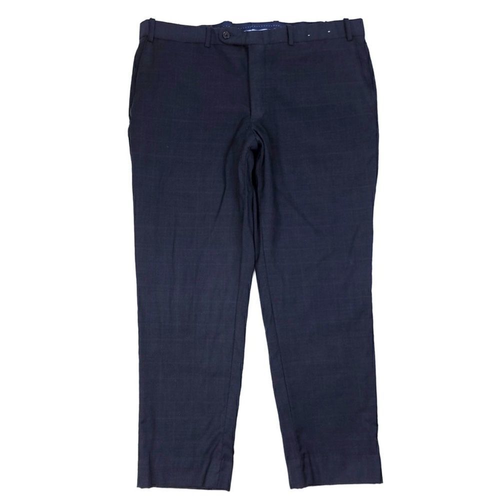 PETER MILLAR Wool Blend Ankle Cropped Wool Trouser Dress Pants Navy Mens 38